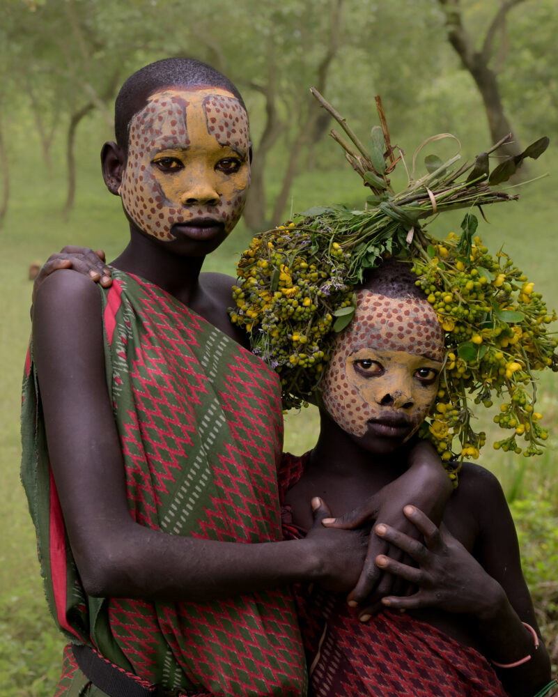 George Salter "Suri Girls in Mist - Omo Valley Ethiopia"