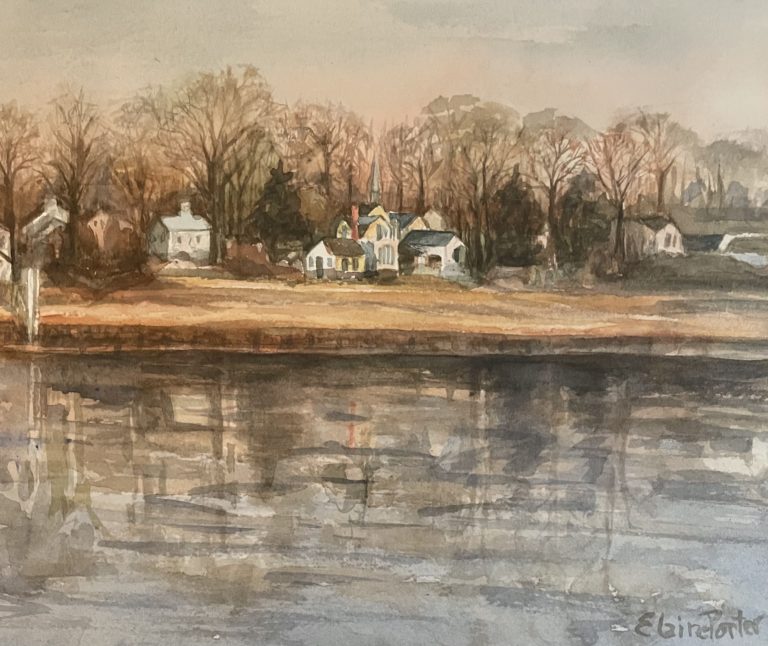 PORTER Wickford Cove Watercolor 12×14 325