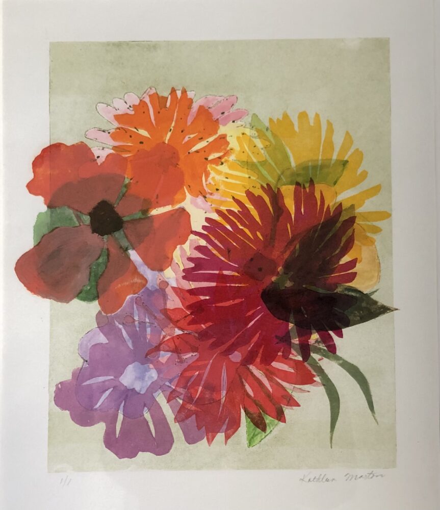 Honorable Mention Bright Bouquet by Kathleen Morton Monotype