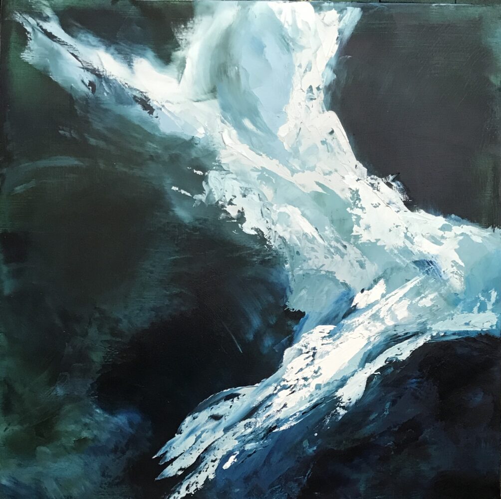 Blue and White #1 by Laura Johnston Oil _ Cold Wax