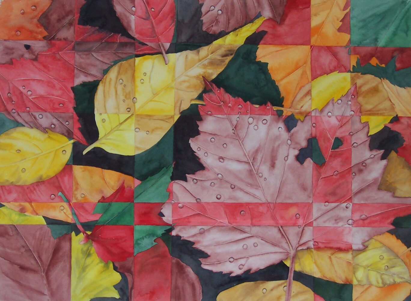 Falling Leaves by Lori Jeremiah Watercolor