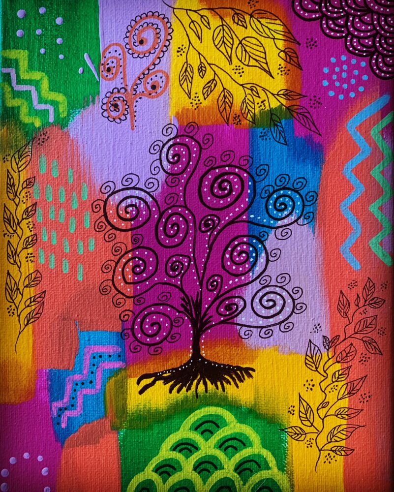 Spiral Tree by Magdalena Sabatino Acrylic on Canvas