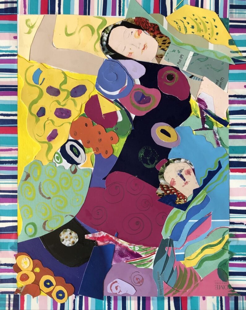 If Gustav Klimt used Washi Tape _ Collage by Teri Banas – Collage, Washi Tape, Watercolor