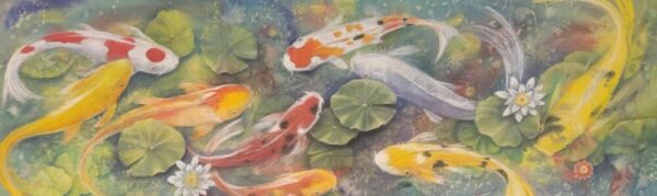 Lori Jeremiah "Nine Koi" - Second Place Winner - SOLD