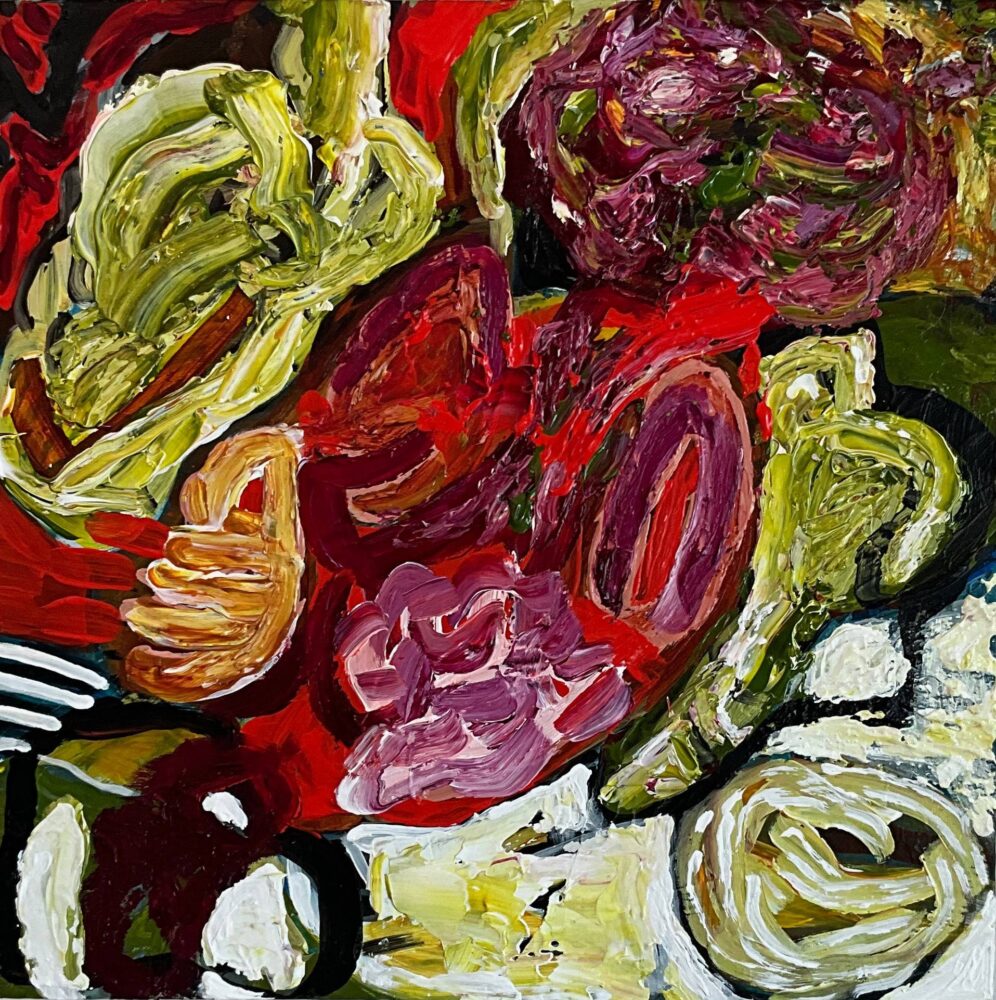 Caroline Anderson "Crocheting in Bed"