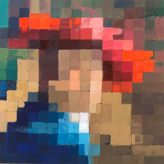 "The Girl with the Red Hat, after Vermeer"