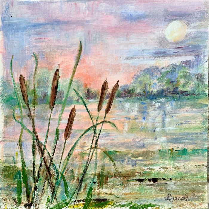 Ann Bianchi "Cattails at Dusk"
