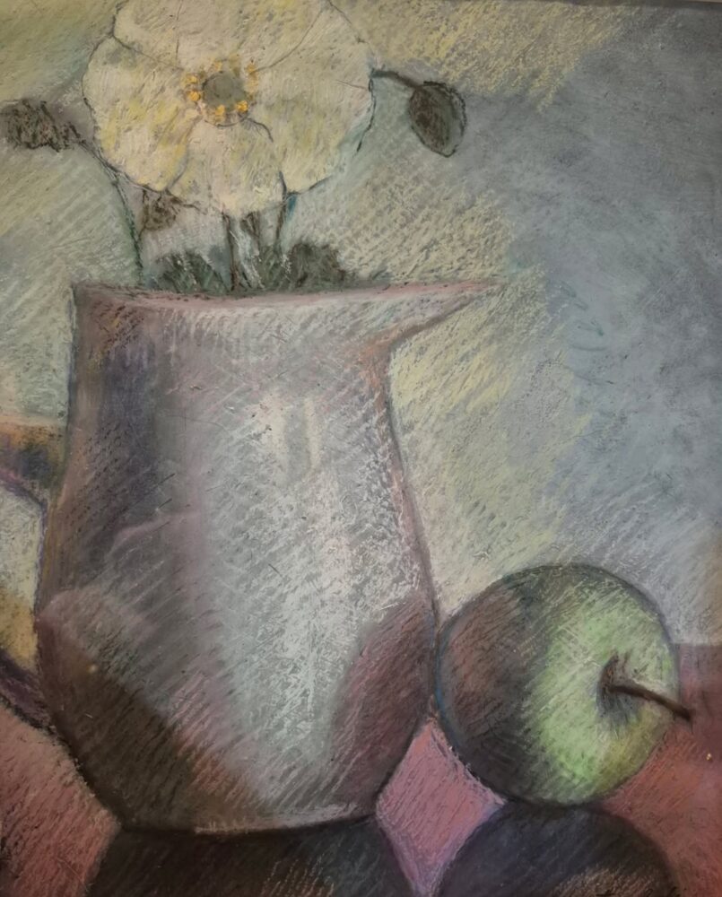 Vincent Castaldi "Still Life with Pitcher and Apple"