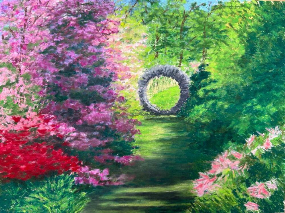 Denise Boisvert "Moon Gate at Kinney Gardens"