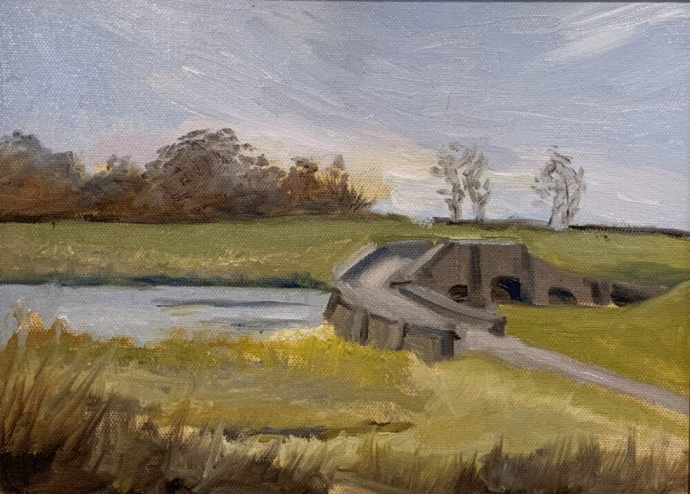 Suzanne Lewis  "Stone Bridge in December"