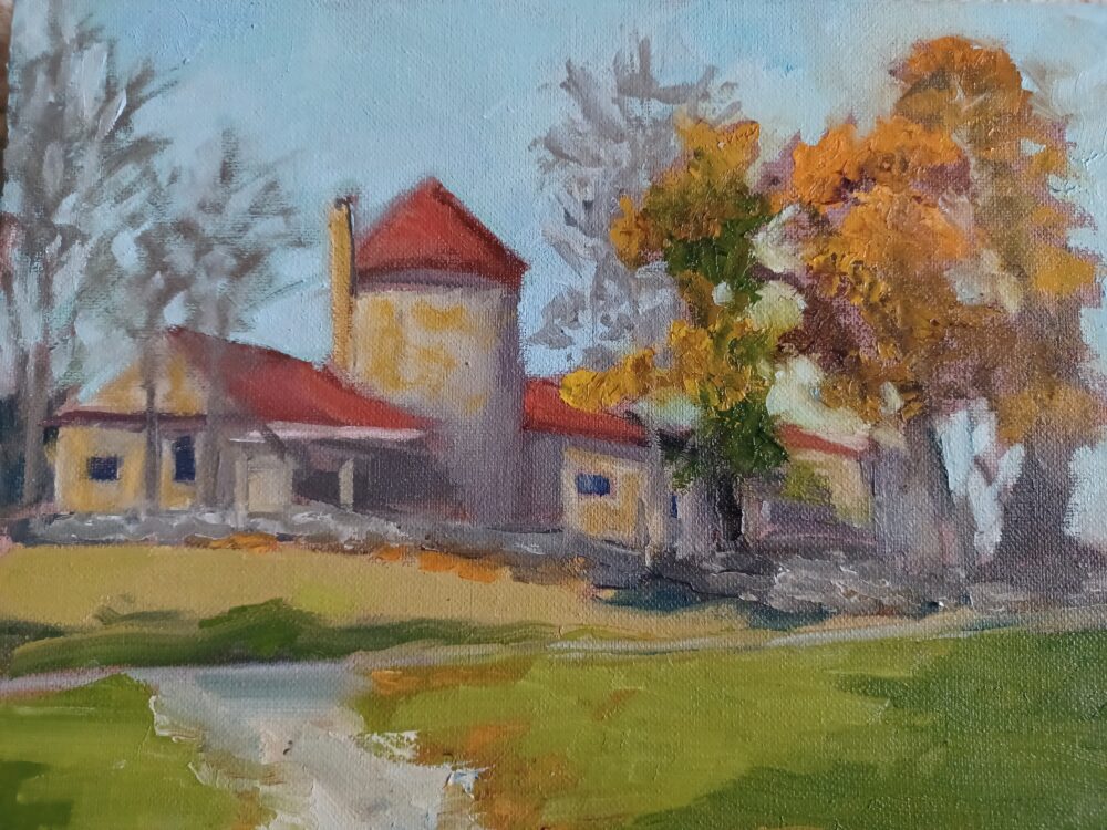Suzanne Lewis "Stone Barn, Fall"