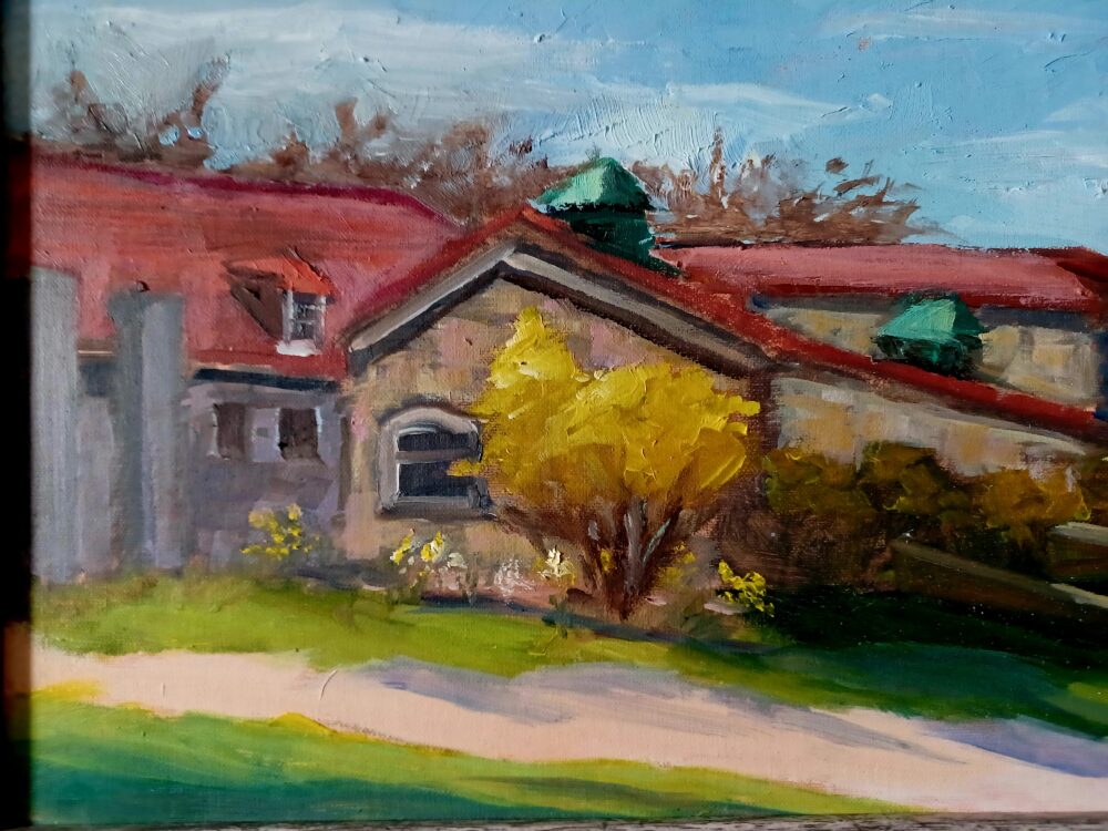 Suzanne Lewis "Stone Barn, Spring"
