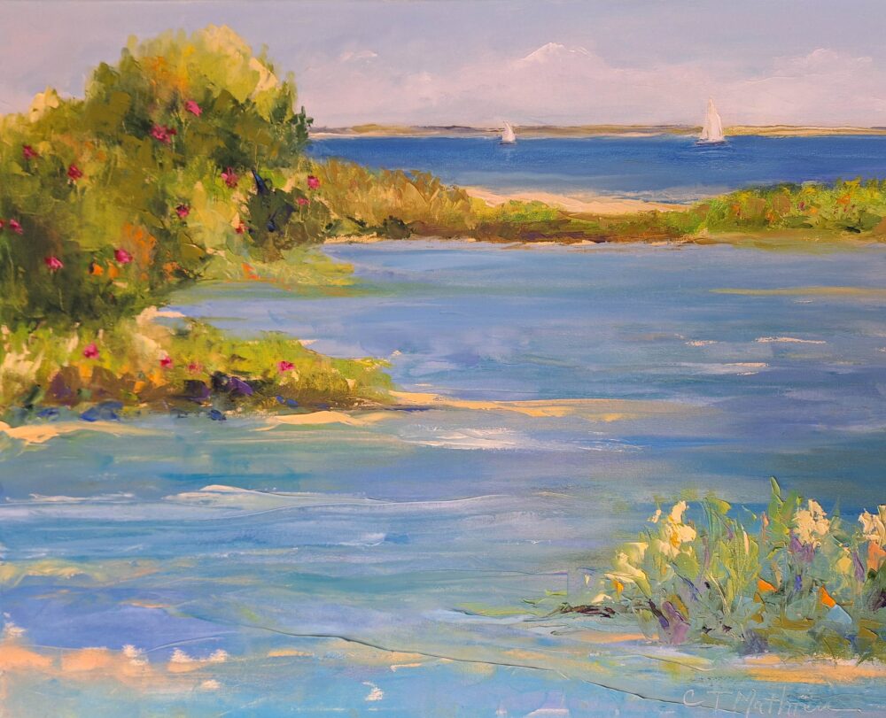 Christine Tullson Mathieu "Padanaram Harbor from Smith Neck Road"