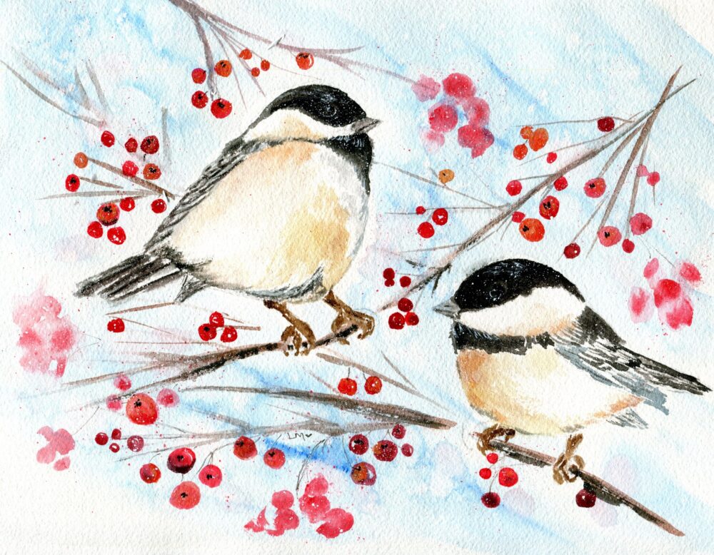 Leslie Morrissey "Chickadees on Berry Lane"