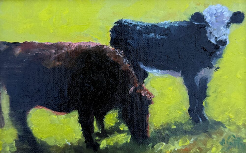 Sharon Smith "Two Cows in a Field" - SOLD