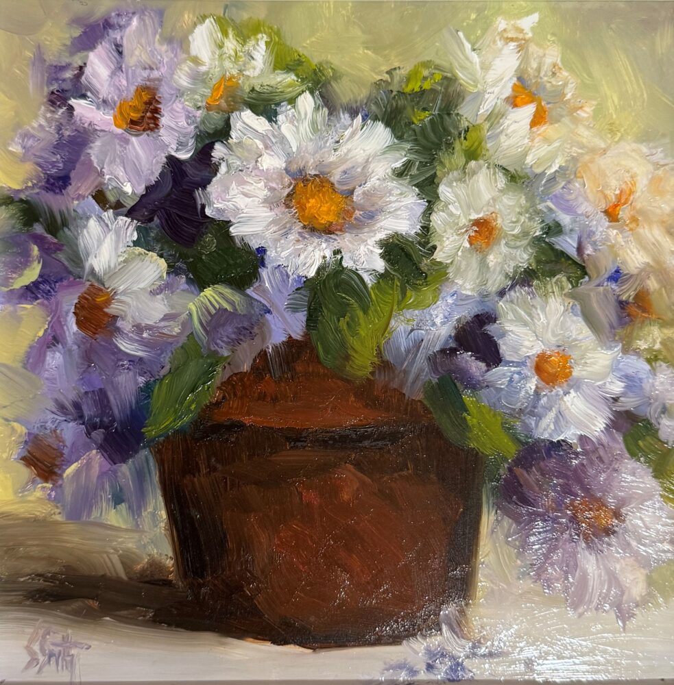 Sharon Smith "White Daisies in Clay"