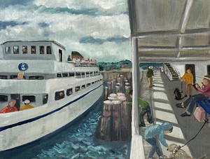 Louisa Zendt "Ferry Passing at Point Judith"